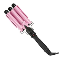

Home use 3 barrel pink ceramic magic air hair curlers big wave automatic curling iron for girls