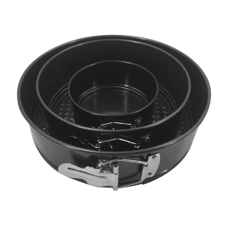 

479 inch non-stick lock buckle black round live bottom cake mold chiffon buckle baking tool cake pan baking pan set