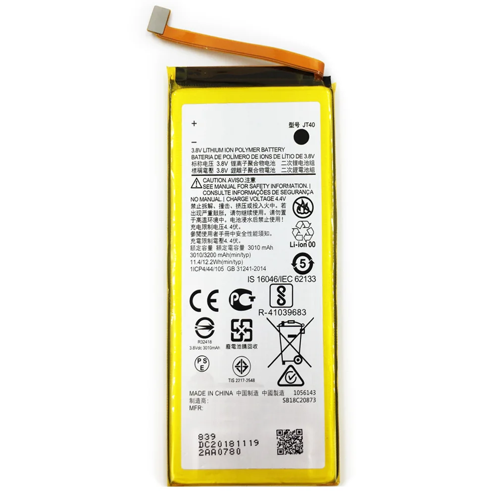 

Battery Replacement JT40 For Motorola Moto G6 Plus XT1926-6 XT1926-7 3200mAh 3.8V Lithium Ion