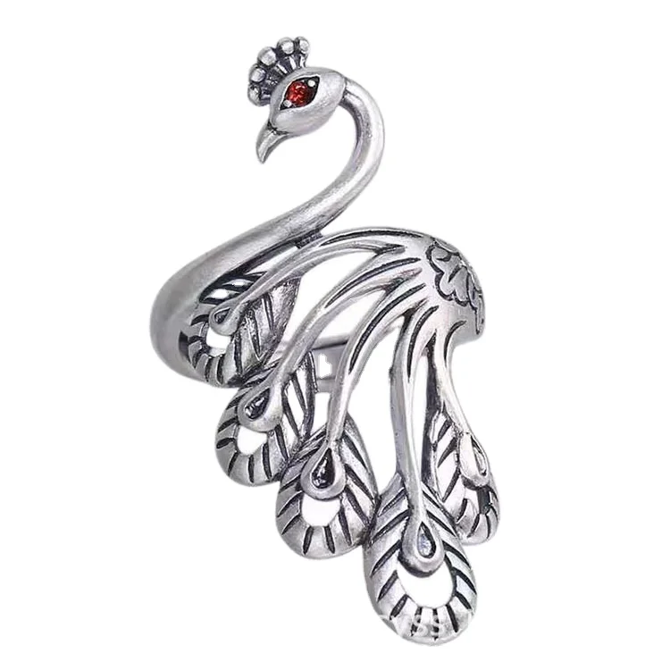 

Certified S990 Sterling Silver Fish Totem Ring Wide Face Men And Women Index Finger Ring Natal Fish Open Ring Birthday Gift