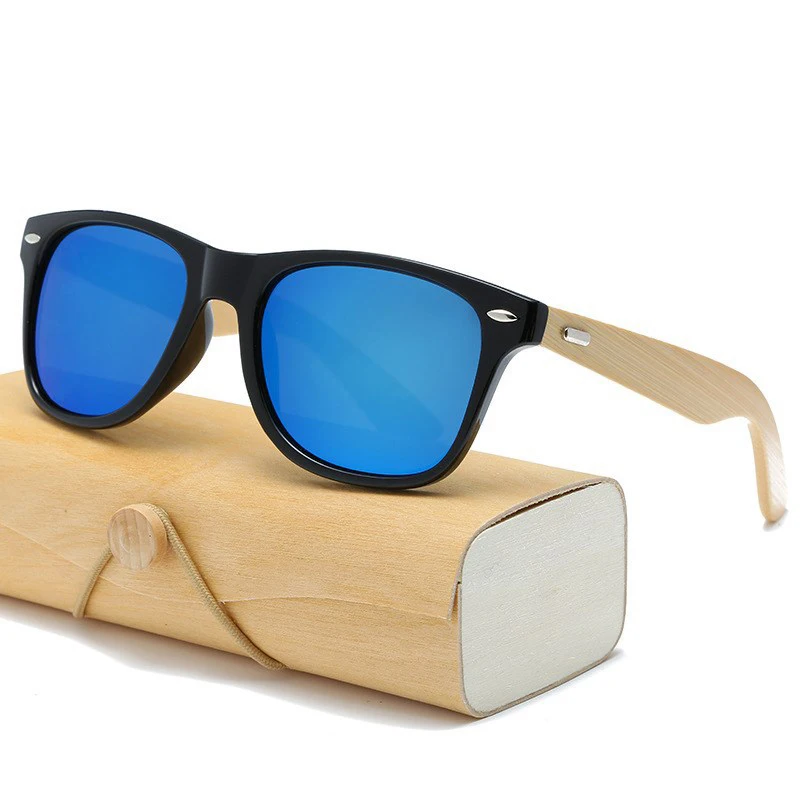 

Fashion Handmade CE UV400 Custom LOGO Sun Glasses Wood square environmental Protection Bamboo Wooden Shades Sunglasses