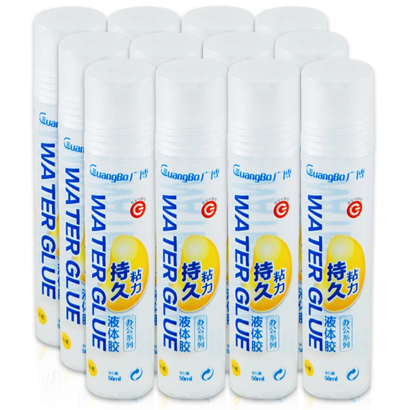 
50ml 12pcs/box White clear transparent paper school liquid glue set 