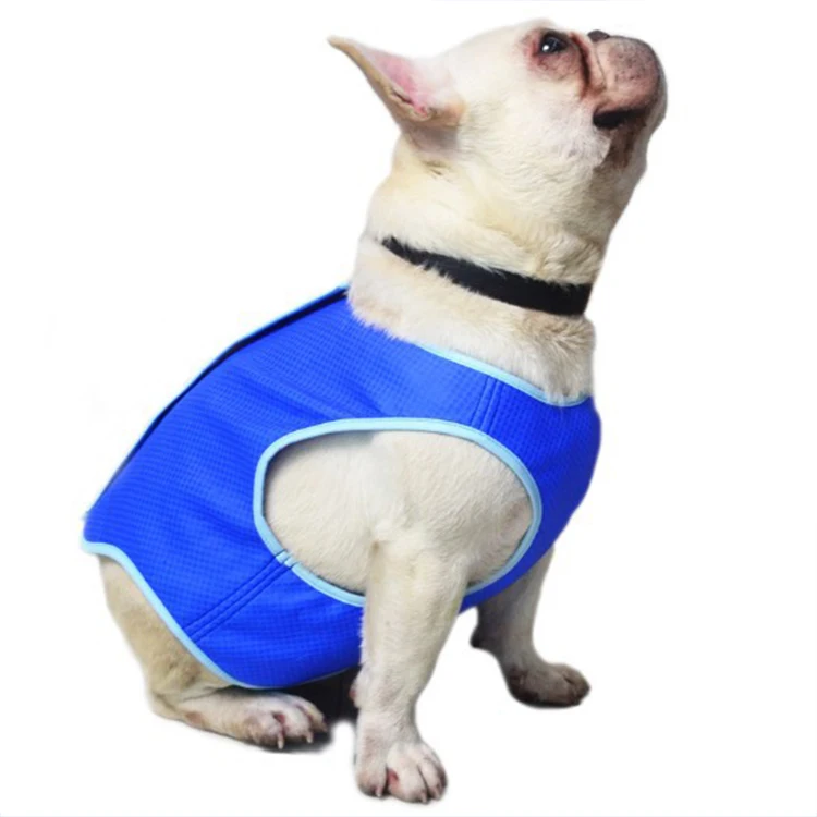 

New Fashion Pet Summer Cooling Clothes Dog Comfortable Adjustable Cooling Jacket Coat With Reasonable Price, Blue
