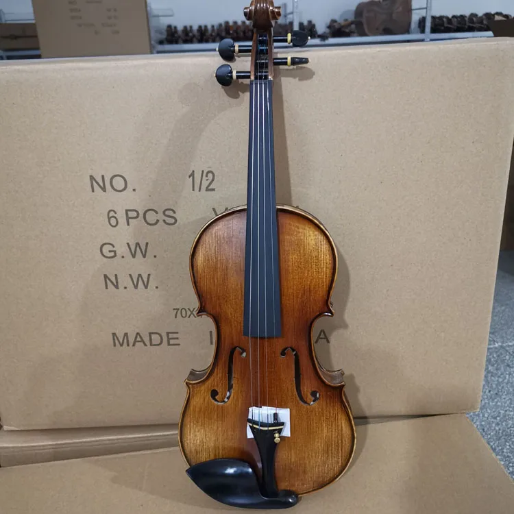 

Cheap Factory Price customized stradivari violin classical natural flame in low
