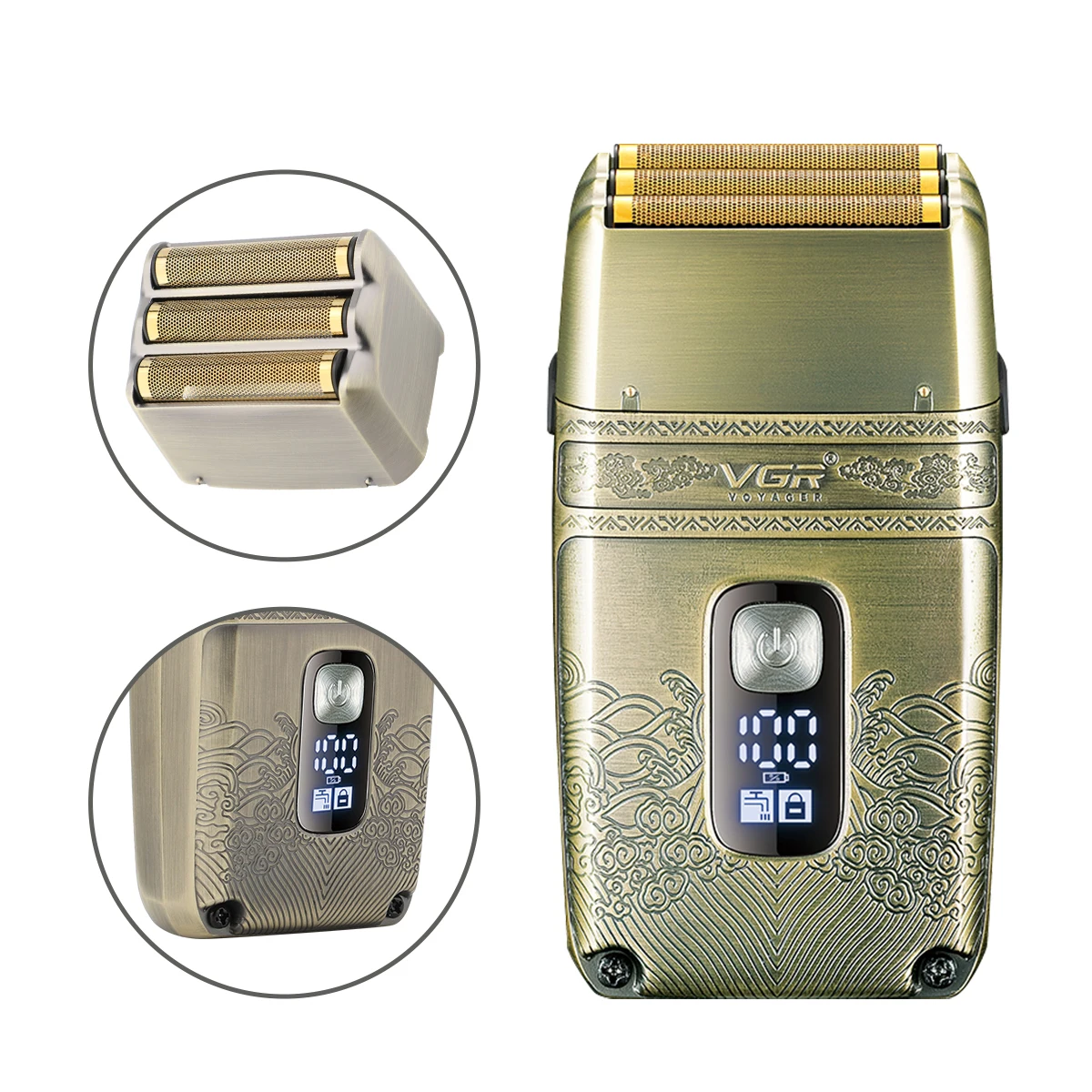 

VGR V-335 shaving machine Washable IPX6 Rechargeable Professional Electric Foil Shaver for Men