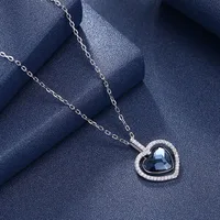 

High Quality 925 Sterling Silver Pendant women heart jewelry necklace