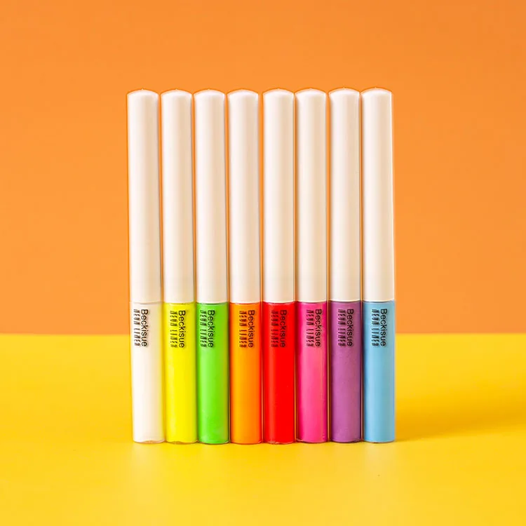

Beckisue wholesale 8 Colors Neon Colorful Waterproof lasting Eyeliner