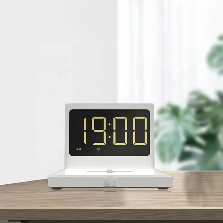 

TOYOUMI New Design Wireless Phone Charger Stand Clock Table Digital USB Charger