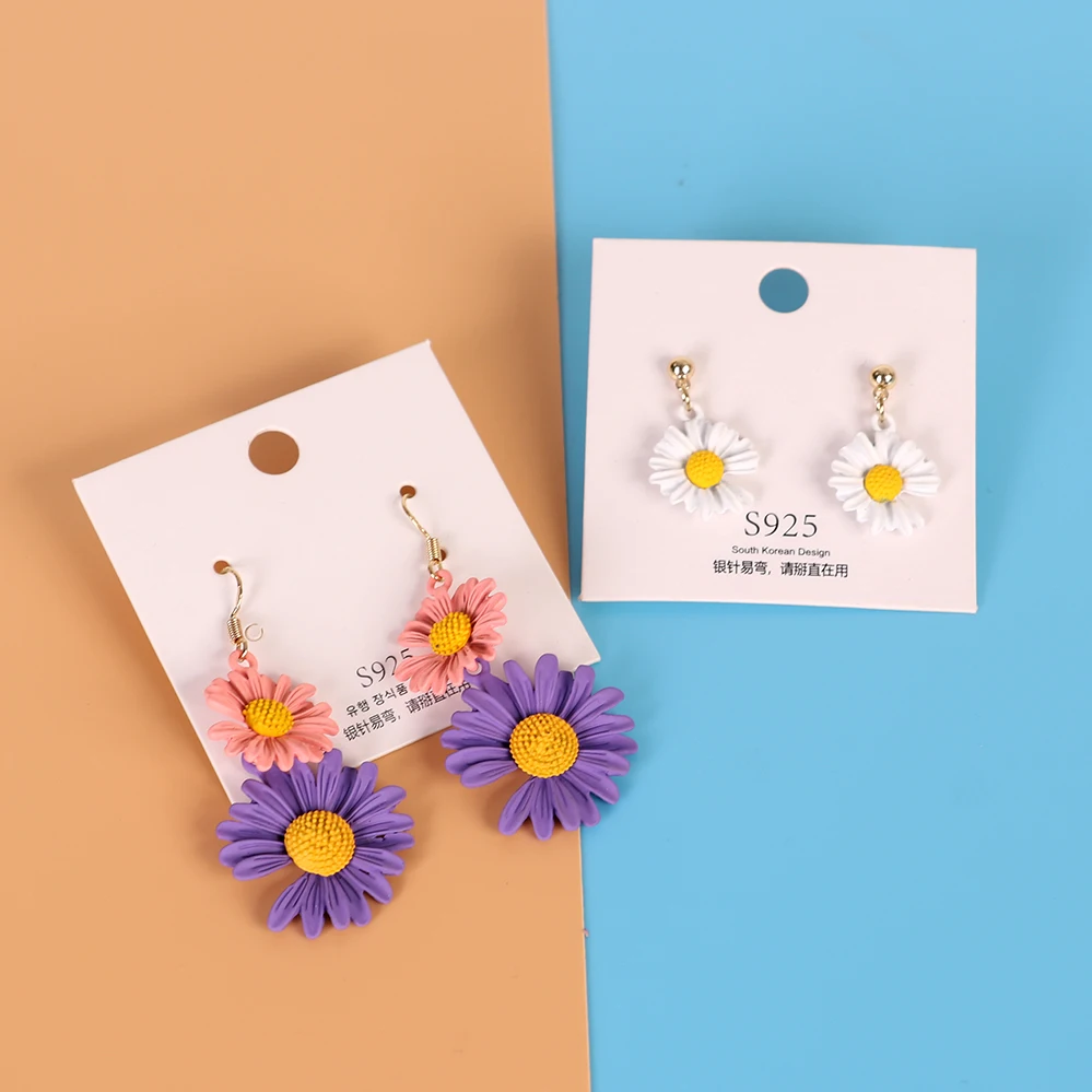 

Yifan Simple Stylish Temperament Flower Dangle Charms Earring For Women Earrings In Bulk Wholesale Earring, Multicolor