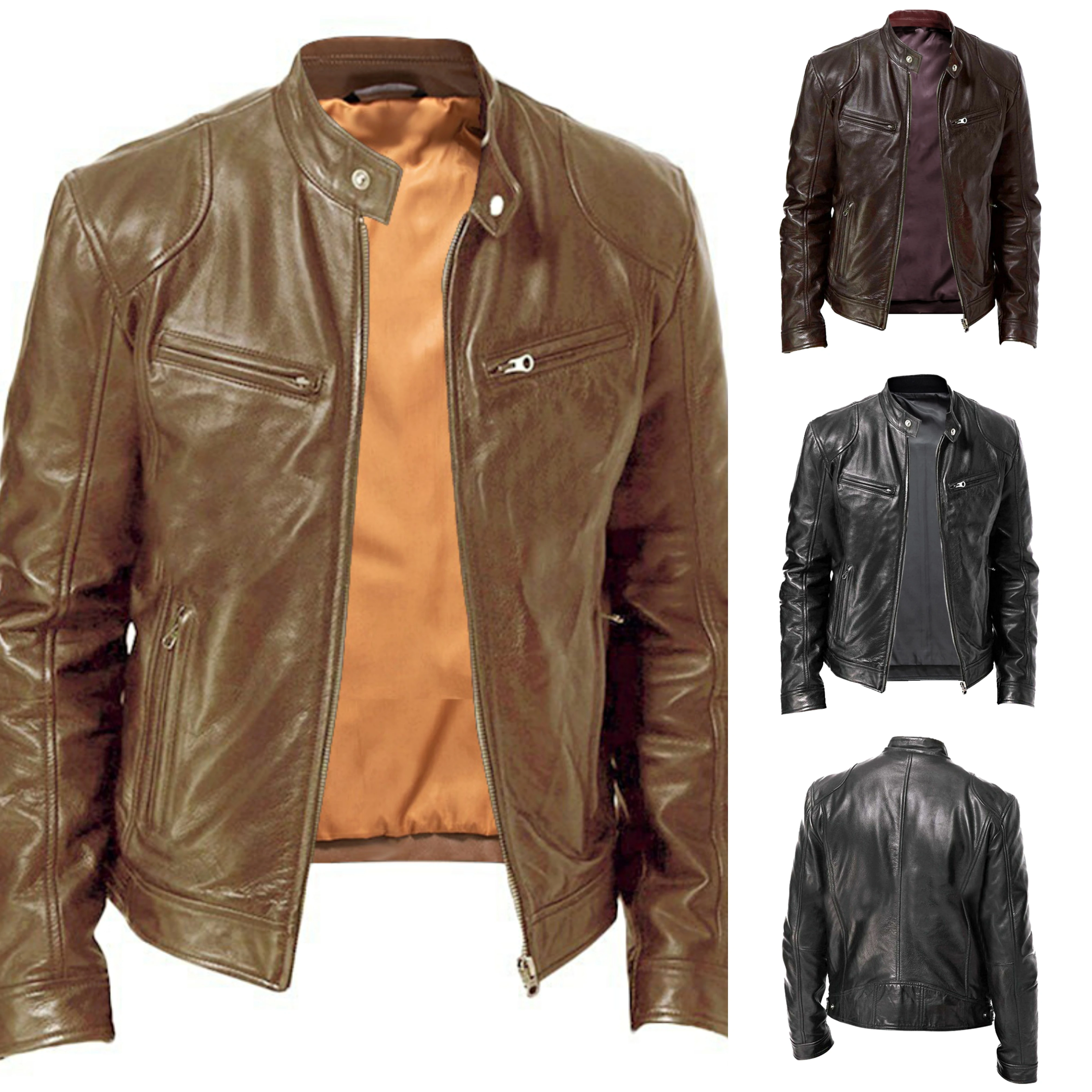 

High Quality Custom Made Jacket 2021 Waterproof PU men's jackets & coats