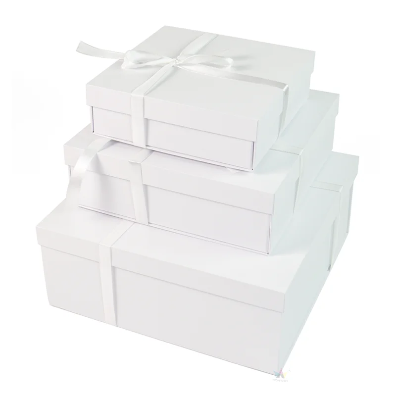

Large Foldable Preserved Grey Gift Box Mother Day Gift Favor Boxes Packaging Coffrets Cadeaux With Lid And Shredded Paper Fill