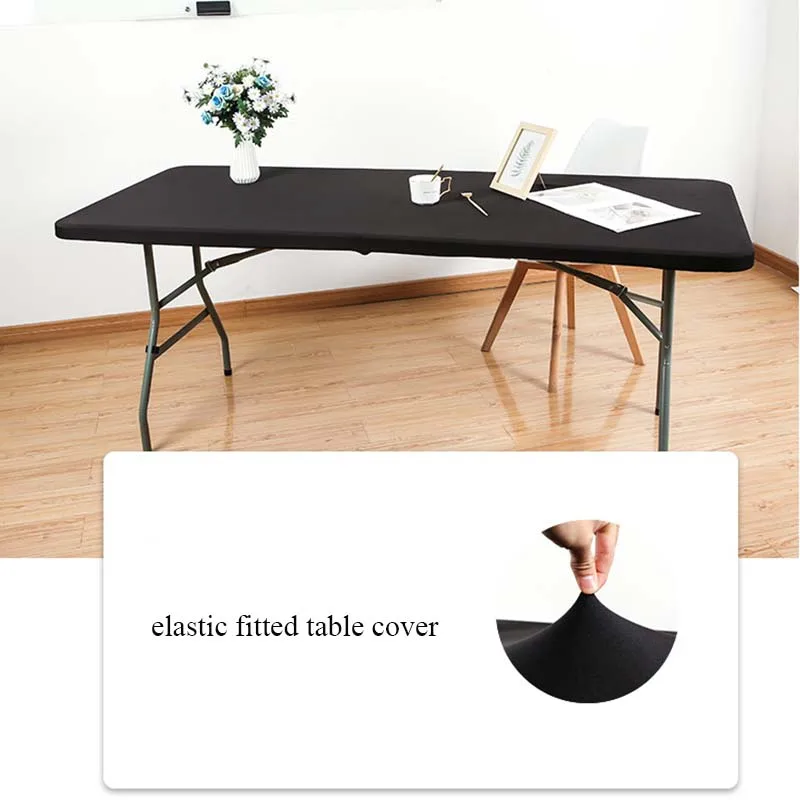 Camping Outside Table Cover Cobertura De Mesa Montada Para Festas 5ft 6ft 8ft Elastic Spandex Party Table Fitted Table Cover