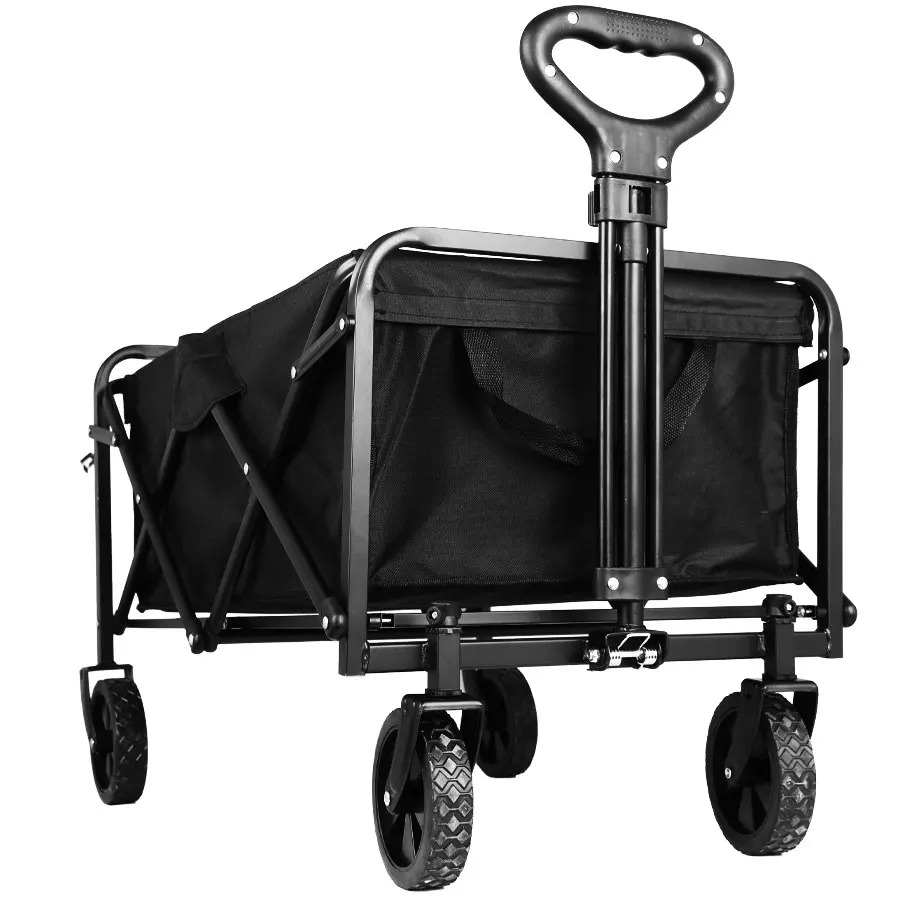 

Shopping Beach Garden Pull Trolley Collapsible Folding Outdoor Portable Utility Cart Heavy Duty Large Capacity Foldable Wagon