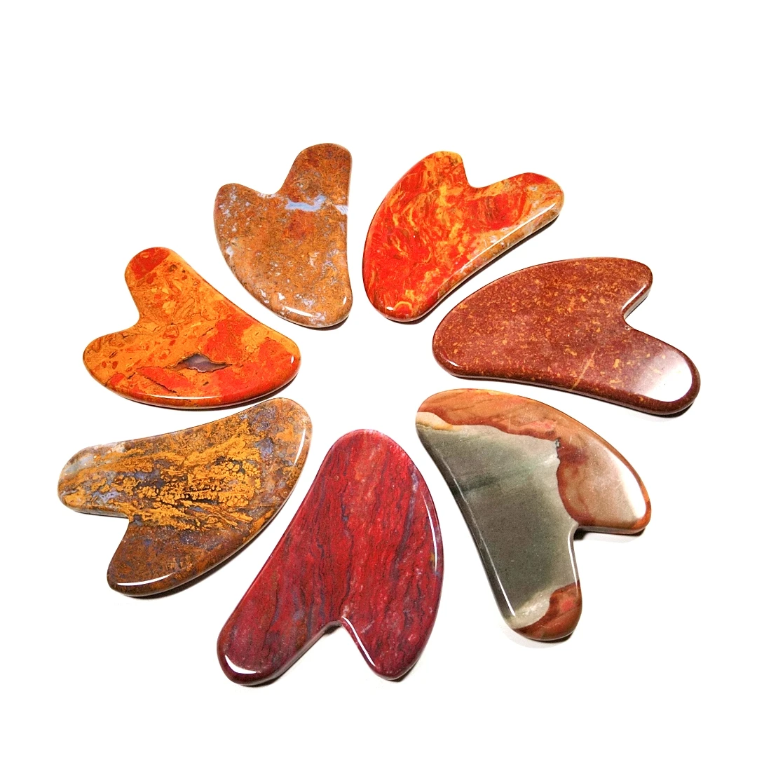 

2021 hot sale china supplier mookaite jasper heart guasha