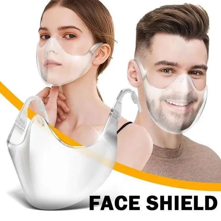 Amozon Popular Mini ABS Acrylic Transparent  face Screen Shield Mouth Clear Face Shield