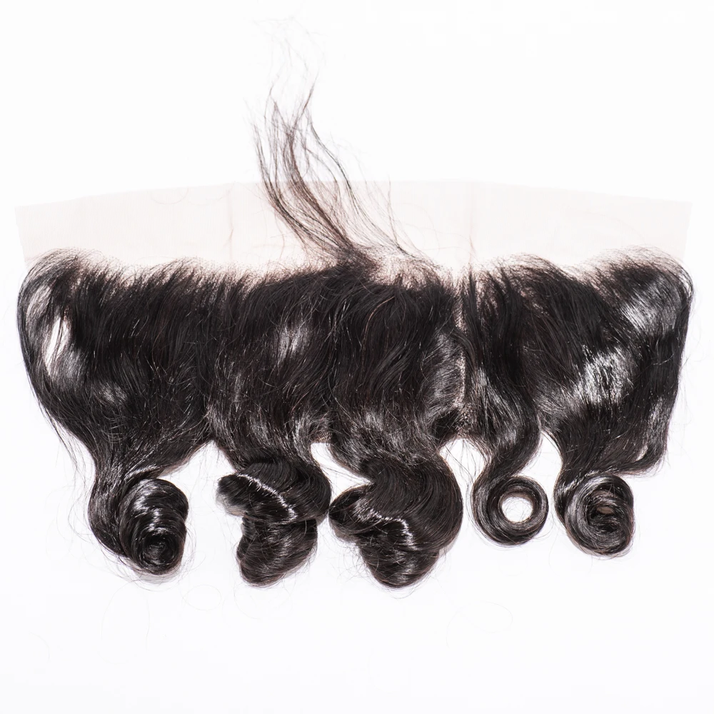 

100% unprocessed virgin human hair lace frontal wig free shipping virgin 13*4 loose deep wave hair