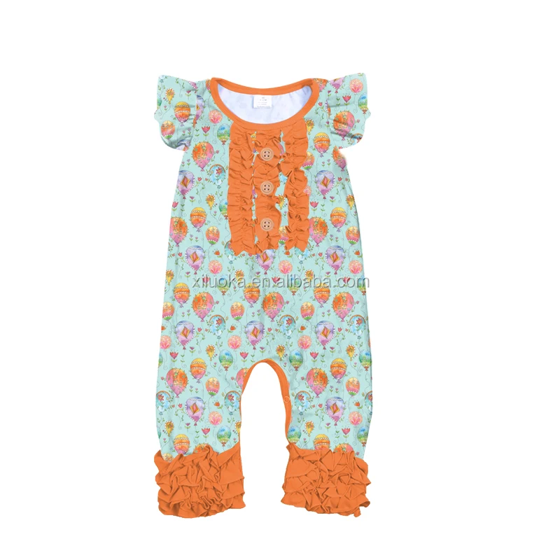 

New Arrival Toddler Hot Air Balloon Print Clothing Baby Girl Summer Romper