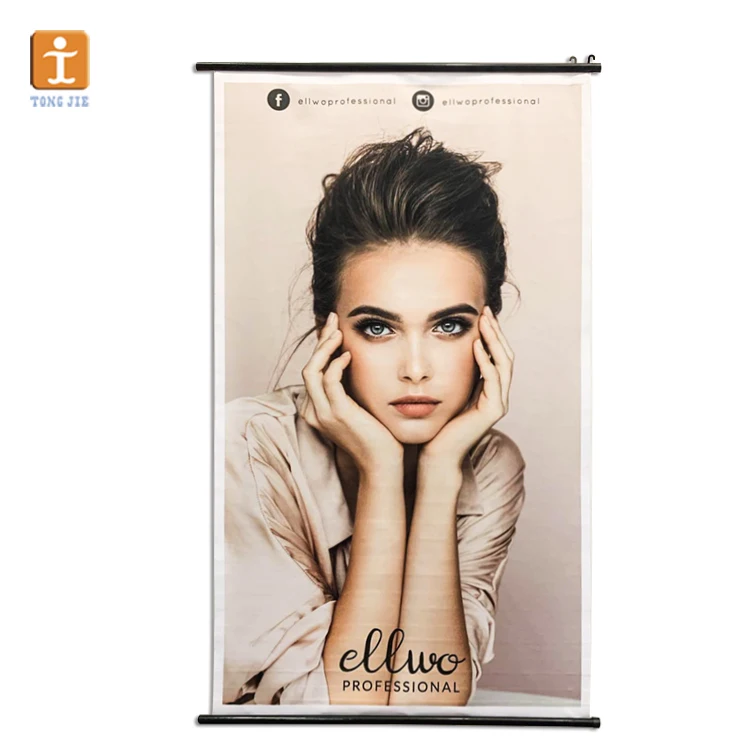 Customized Wall Scroll  Scroll Hanging Indoor Outdoor Banner Anime Hanging Poster Aluminum Rod