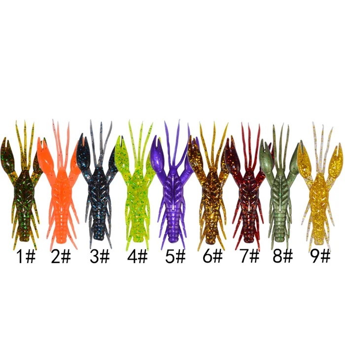 

Soft Small Craw Shrimp Lobster Bait Artificial Lure 80mm 5.5g Swimbait Floating Ice Fishing Bait Pesca fishing Lures