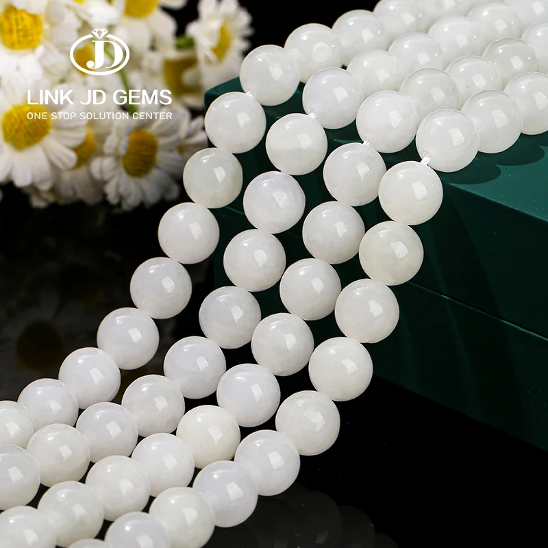 Hot Sale Natural Hetian White Jade 2/3/6/8/10MM Natural Round Beads For DIY Jewelry Making Accessories