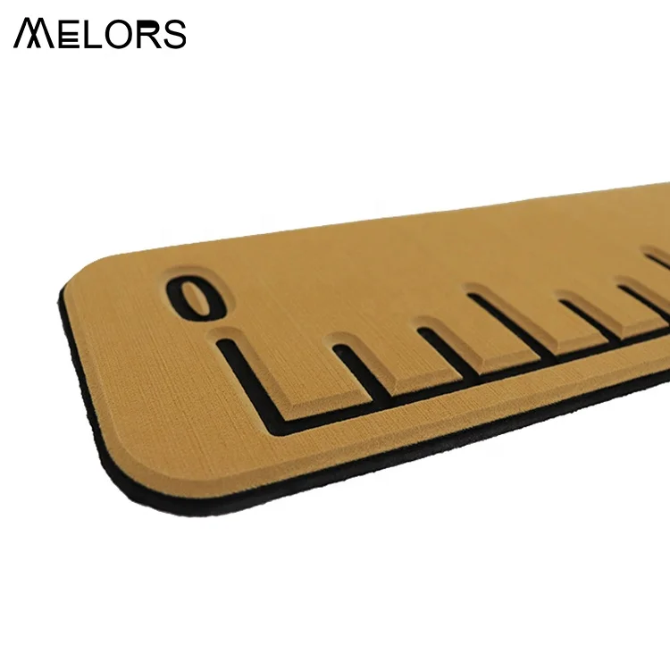 

Melors Light Teak Black Waterproof Fish Measuring Ruler Measurement Tackle Tool PE/EVA Fishing Ruler, Light teak over black