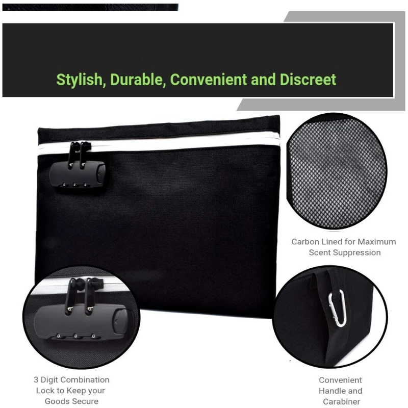 into Backpack or Purse  Keep Herbs Consumable Goods Fresh Smell Proof Storage Protection Water Proof Shock Proof Smelly Accessor