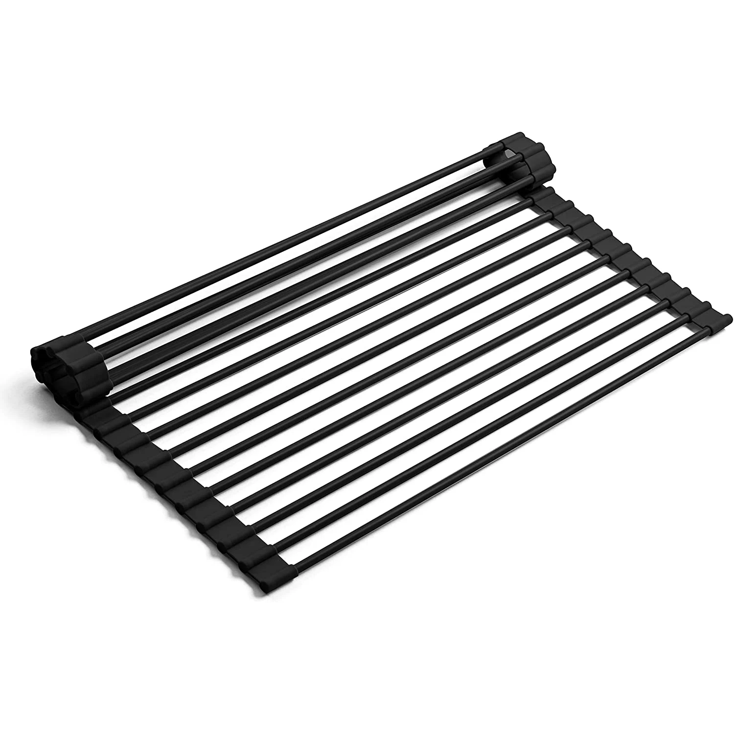 

2022 Tabletex Hot Sale Stainless Steel Collapsible Organizer Drainer Rack Kitchen Over Sink Roll Up Dish Drying Rack, Customizable