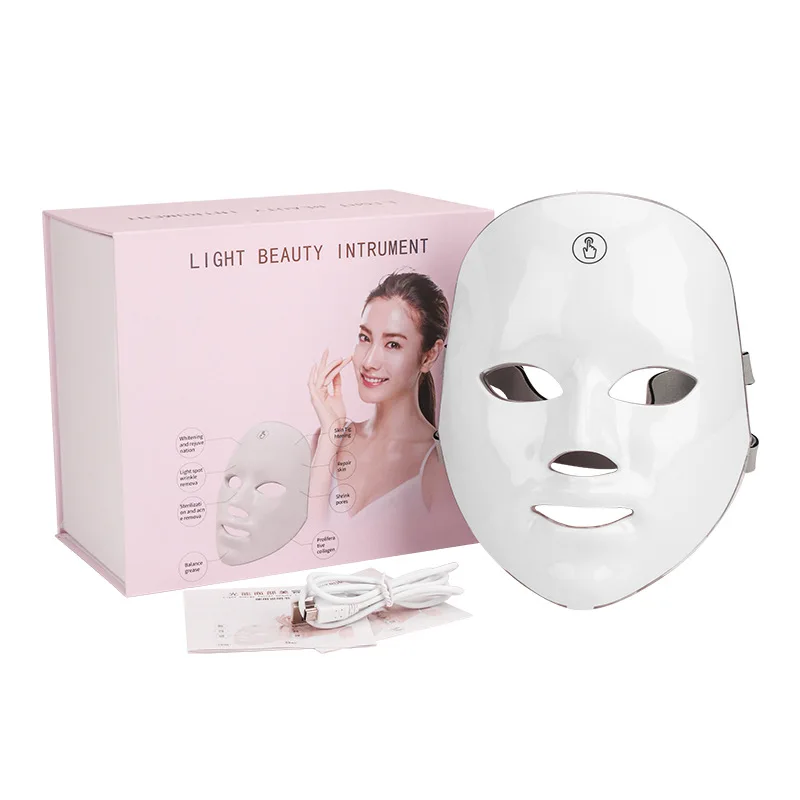 

2022 PDT Photon LED Light Facial Mask Skin Beauty Therapy 7 Colors Shield Facial Mask