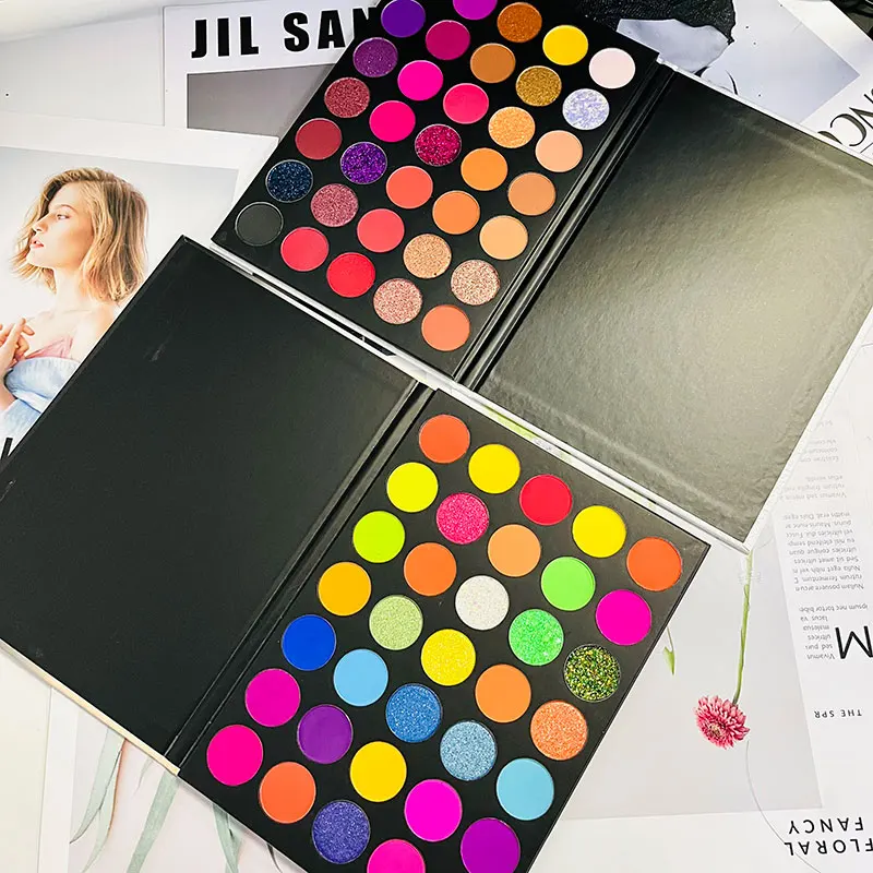 

Hot sale 35 colors Vegan Eye shadow Palette No Logo Glitter Eye shadow Customized Palette