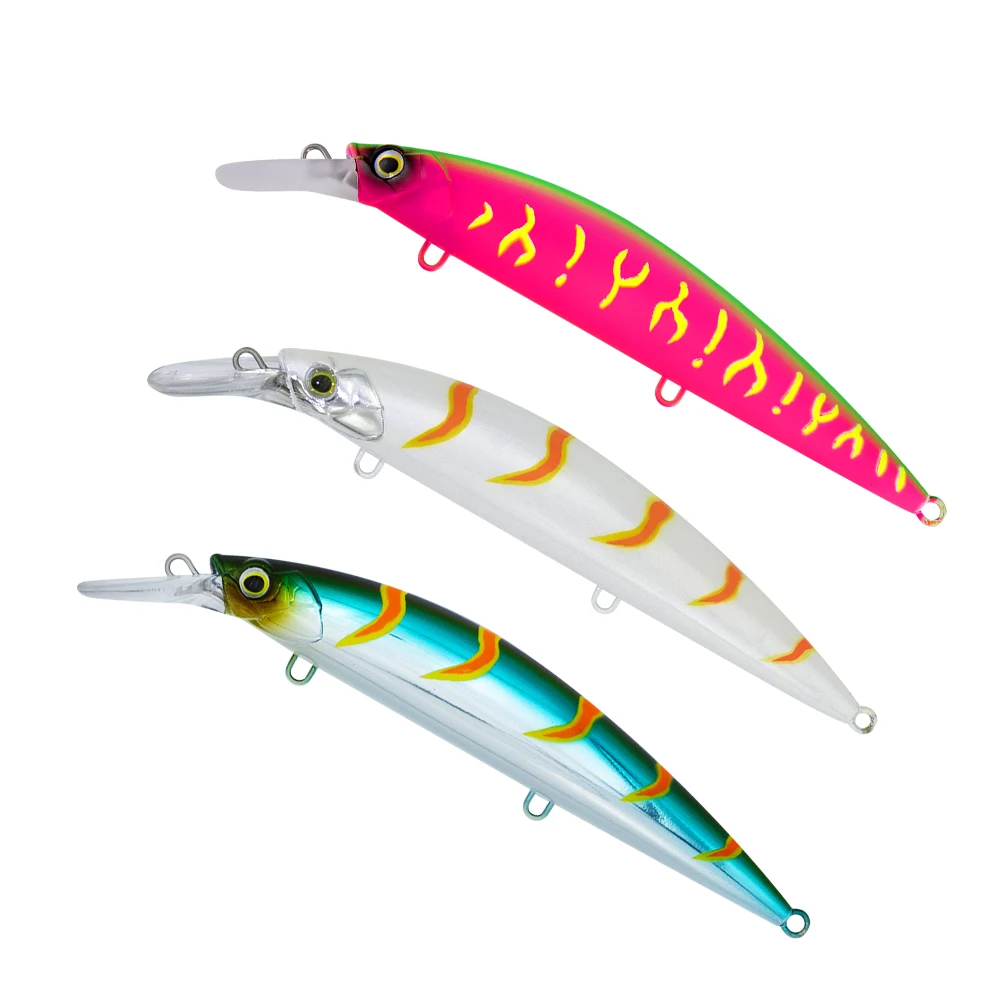 

HONOREAL HNTG010 110mm 39g 0-3m sinking 3d molded eyes saltwater luminous jigging lures fishing minnow