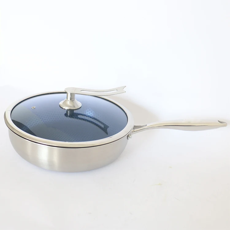 

Octagonal wok non-stick fry pan smoke-free pans embossed frypan round frying pan