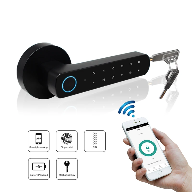 

Wireless Smart Door lock Smart Biometric Lock Fingerprint TuyaSmart APP Access Control