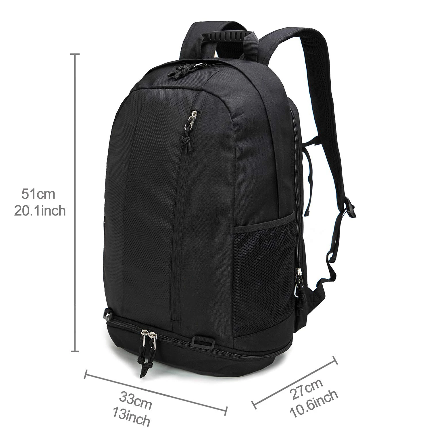 Lightweight Gym Fitness Basketball Bag Backpacks With Ball Compartment