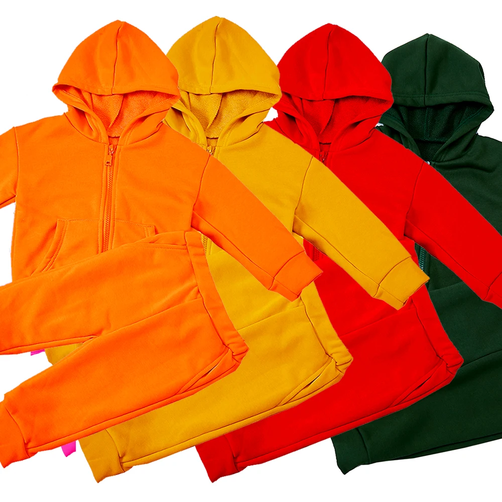

OEM Toddler Girls Clothes Children Sweatsuit Baby Jogging Set Hoodie and Trouser Solid Hoodie Toddler Sweatsuit, Picture shows