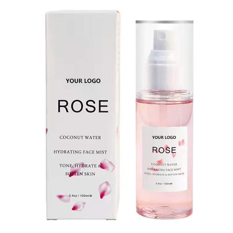 

Private Label Natrual Organic Spray Refreshing Rose Facial Toner Anti-Aging Anti-acne Whitening Facial Skin Care Rose Face Toner