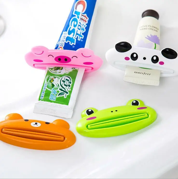 

Cartoon Tube Rolling Holder Squeezer Toothpaste Dispenser Easy Press Squeezing Tool Toothpaste Rolling Bracket Bathroom Supplies, As photo