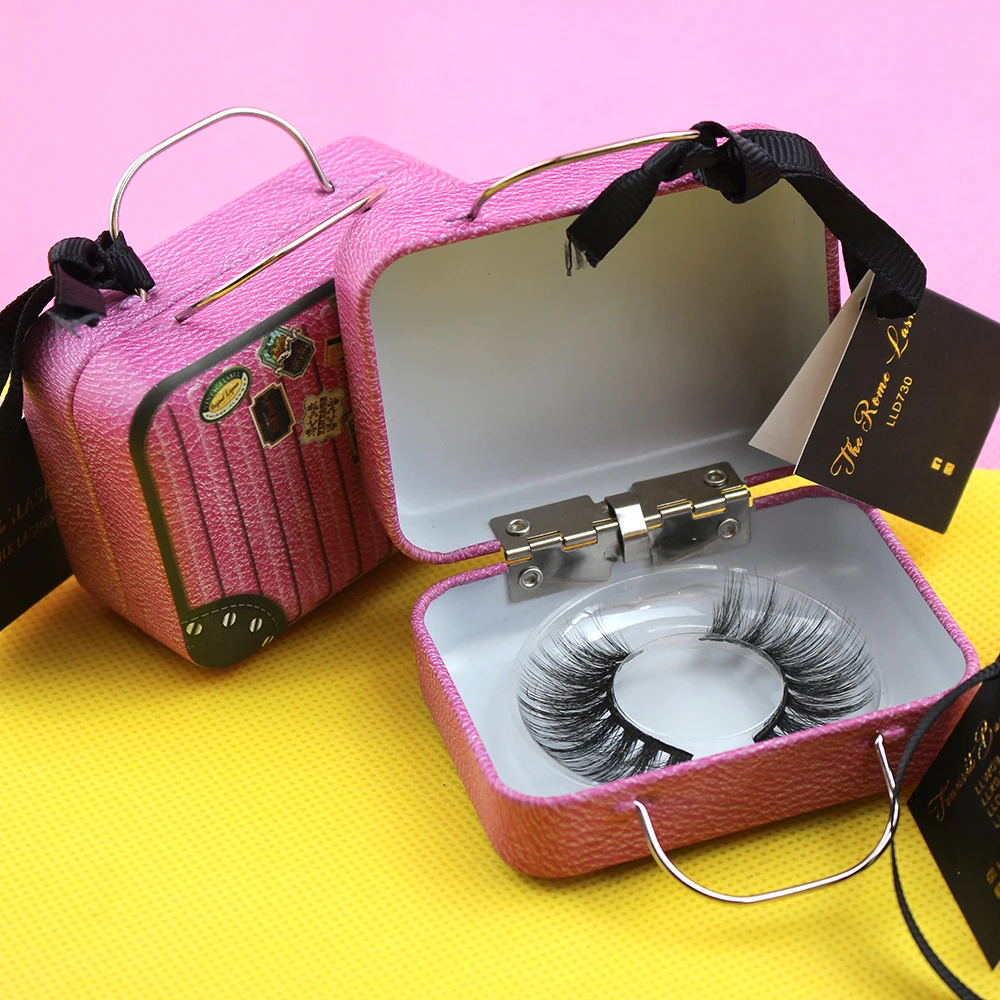 

Eyelashes in suitcase eyelash boxes OR luggage packaging box