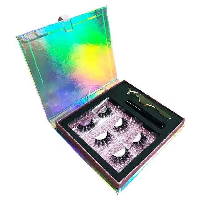 

Hot sales eyelash extensions 3d best artificial eyelashes mink lashes, Nature black