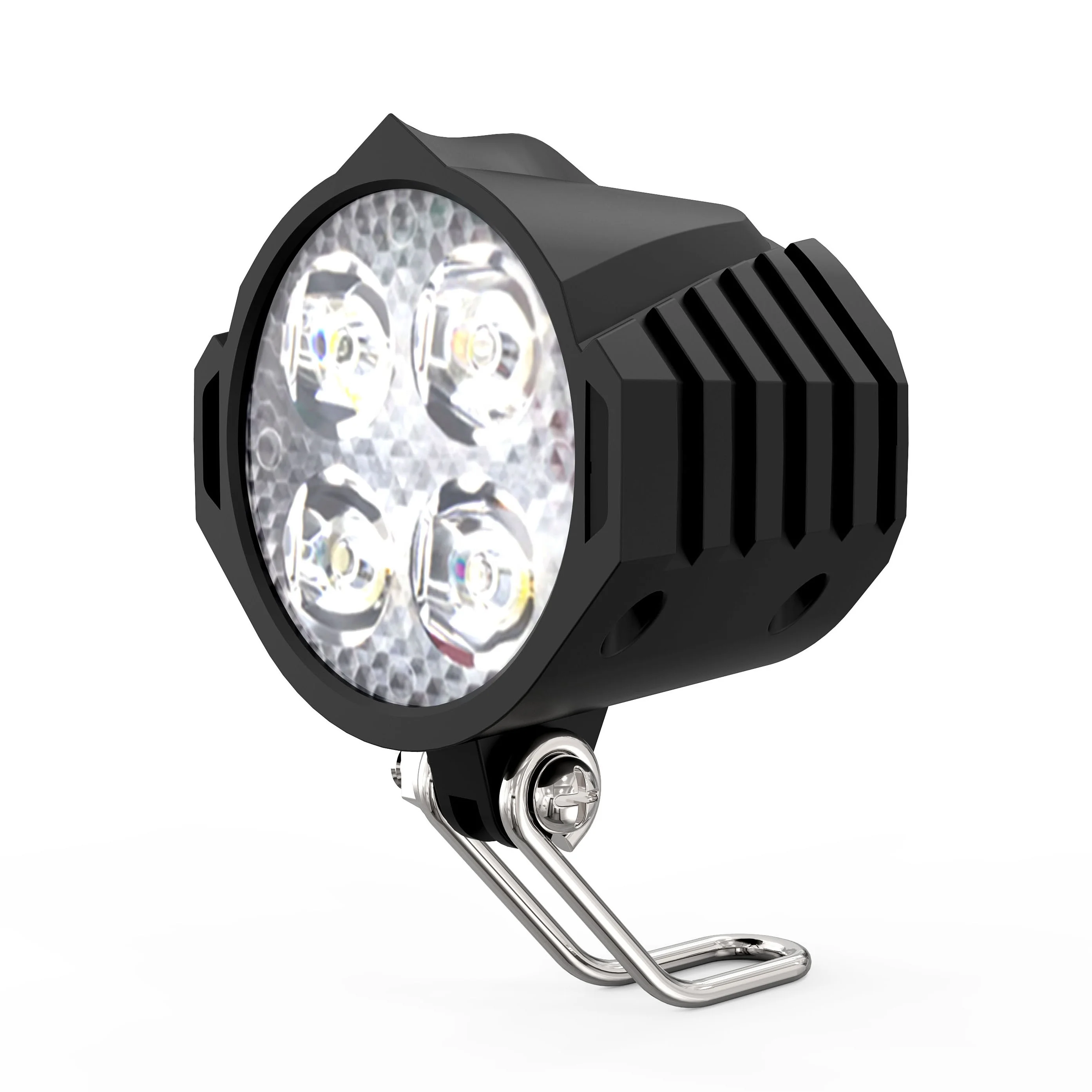 

SZFJ factory Electric Bicycle 36V 48V LED Headlight 300 Lumen E-Bike Light, Black