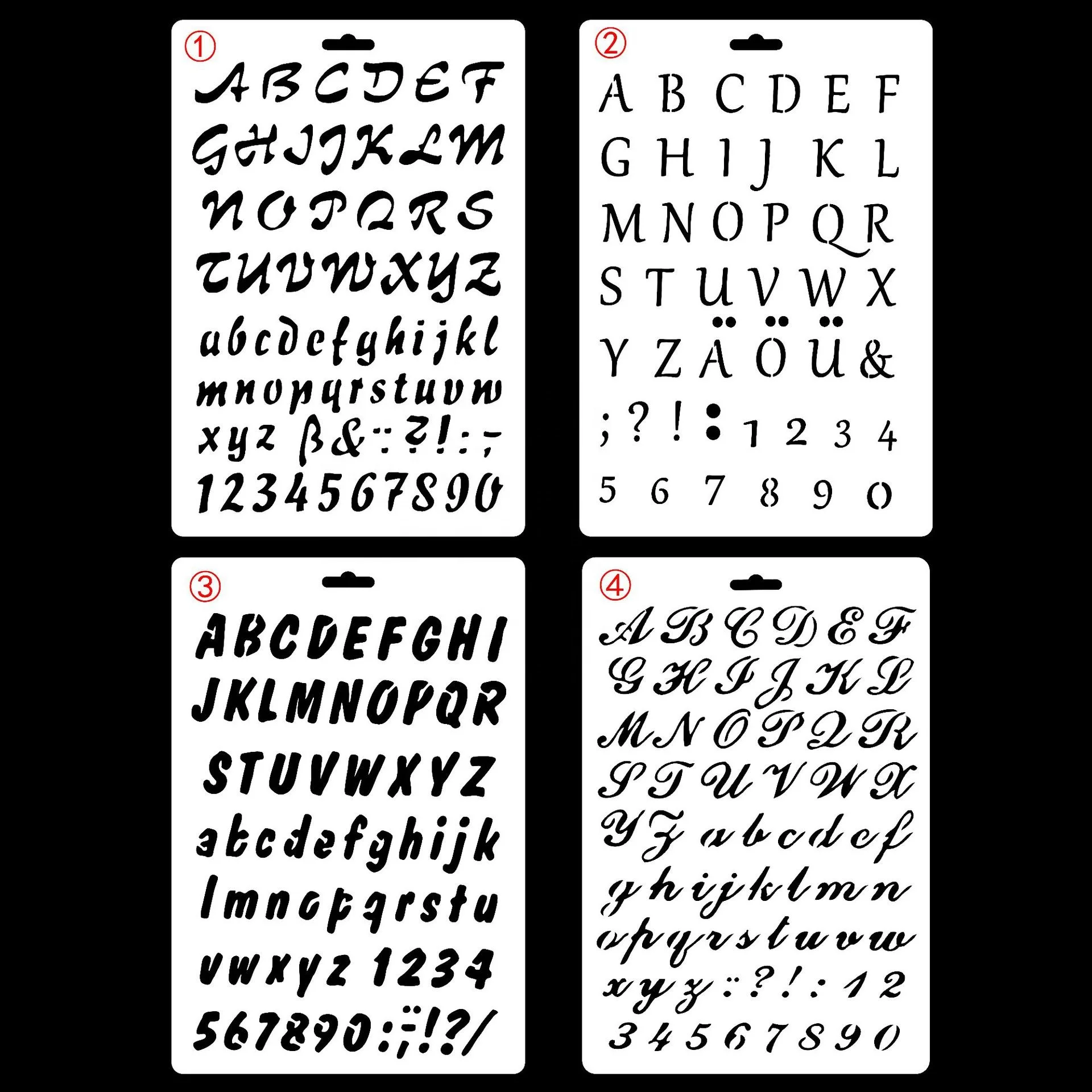 

Number English Letters Stencils for DIY Scrapbooking Plastic Handmade Cake Template Crafts Diary Decor Painting Drawing Spray, White