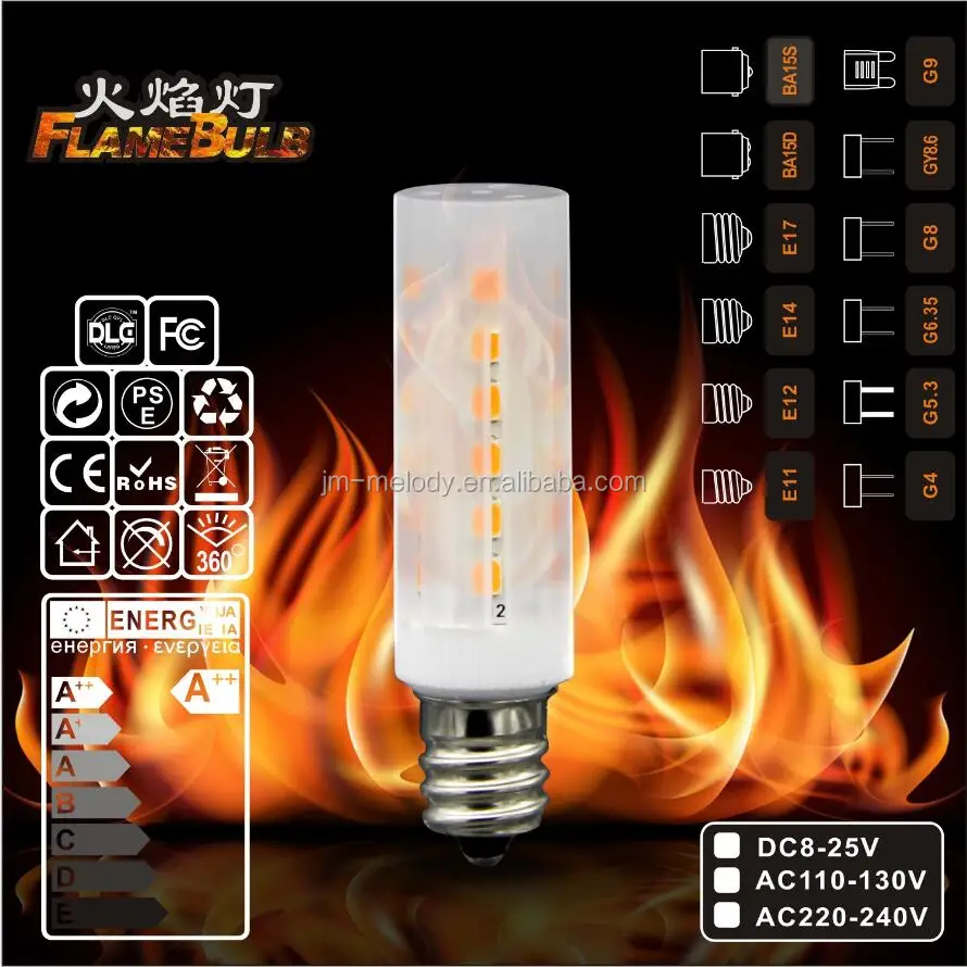 omvatten kraan majoor Source E14 led flame bulb G4 G5.3 G6.35 G8 G9 E11 E12 E14 BA15D BA15S E17 led  flame effect flickering fire light bulb Lamp 1800k on m.alibaba.com