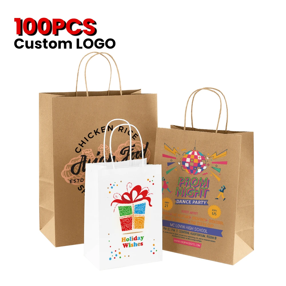 

Personality printed brand retail food clothing packaging paper bag luxury custom printing logo shopping paper bags wholesale