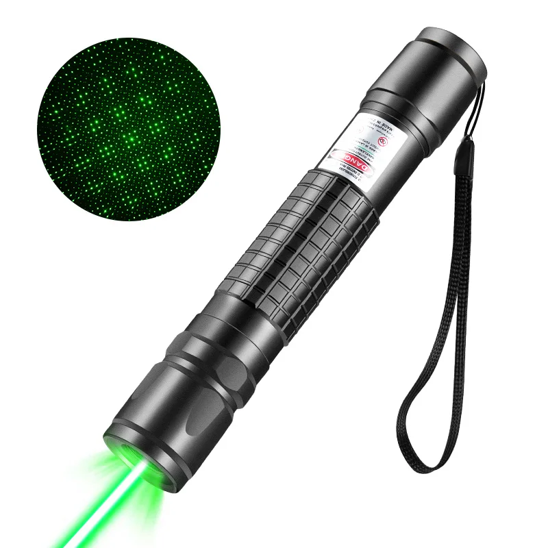 

Powerful Laser Pointer Pen Sight 532nm 2000 to 3000 meters Lazer Green Laser Pointer with Star Pattern by 1x18650 battery