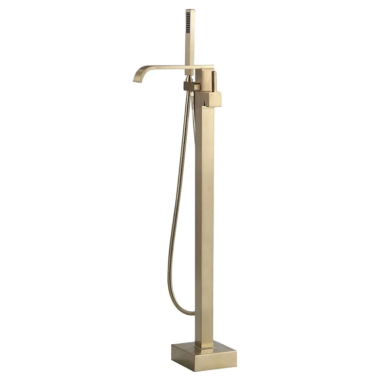 

Brass Floor Mounted Free Standing Bathtub Copper Tap for Bath Luxurious Water Tub Mixer Faucet