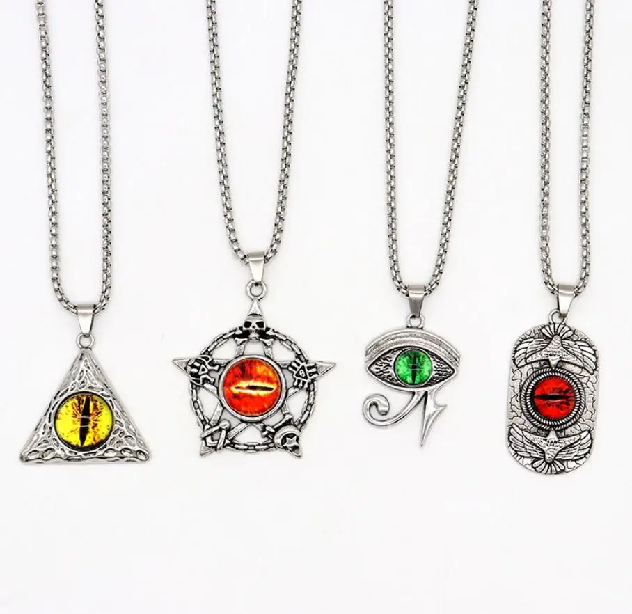 

Domineering Retro Gothic Pendant Necklace Fashion Demon Eye Necklace for Men Women Spiritual Party Jewelry, 4 color