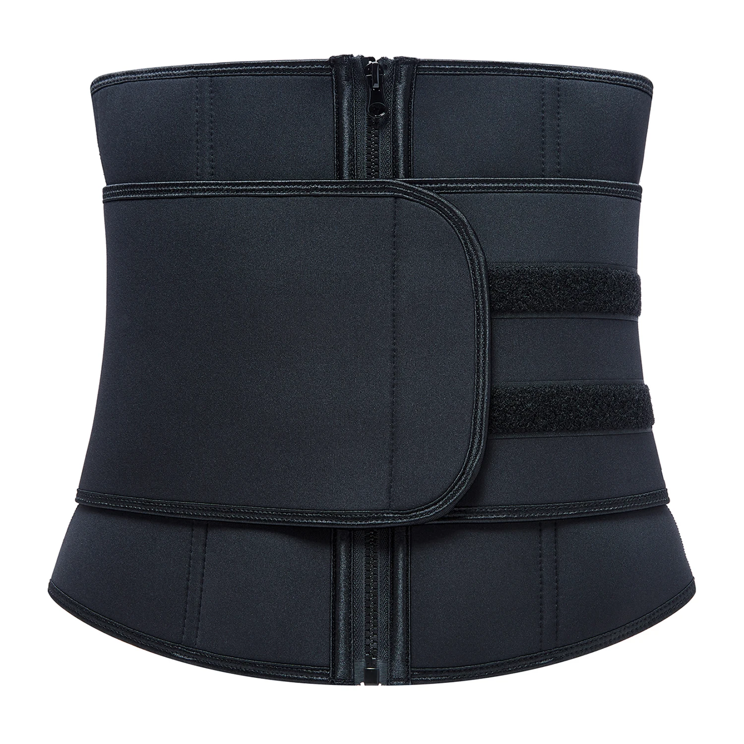 

Miket Plus Size Corset Slim Body Belt Waist Trimmer Cincher, Black, gray