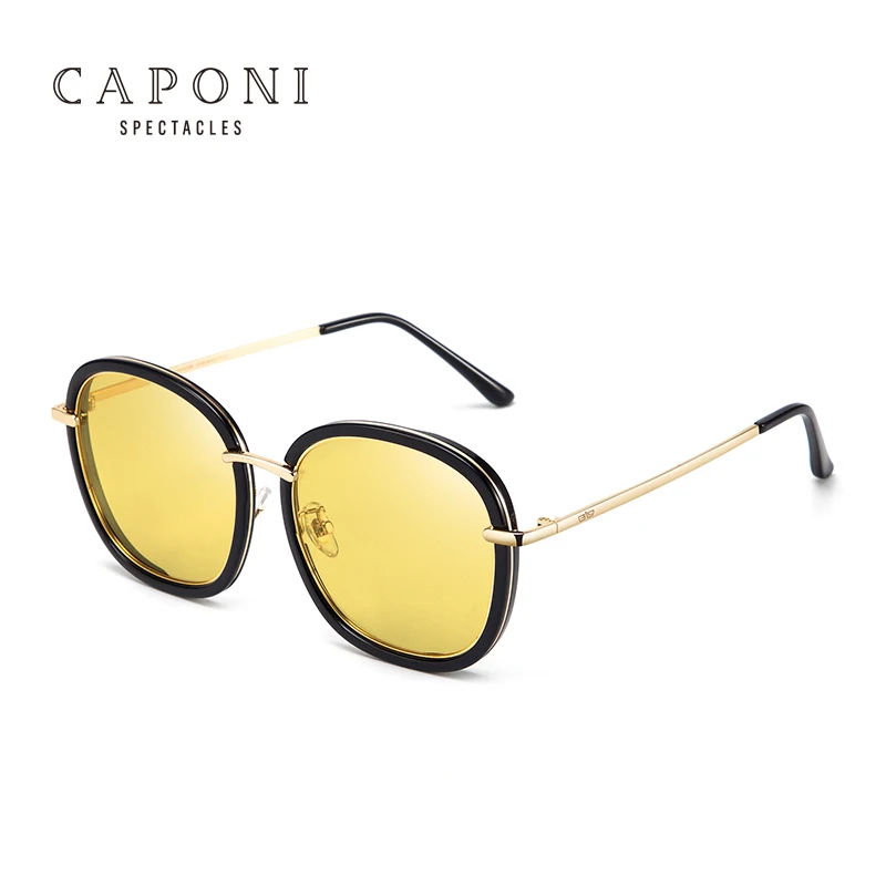 

CAPONI Unisex Metal And TR Frame TAC Night Vision Photochromic Polarized Gafas De Sol Hombre Sunglasses Mens Womens