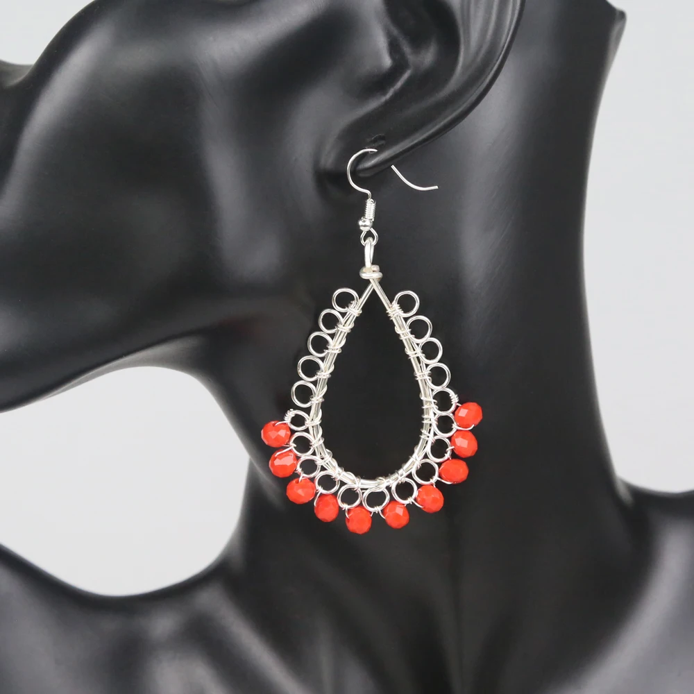 

Handmade wire jewelry Earring Bohemian Water droplets shape for Women Jewelry