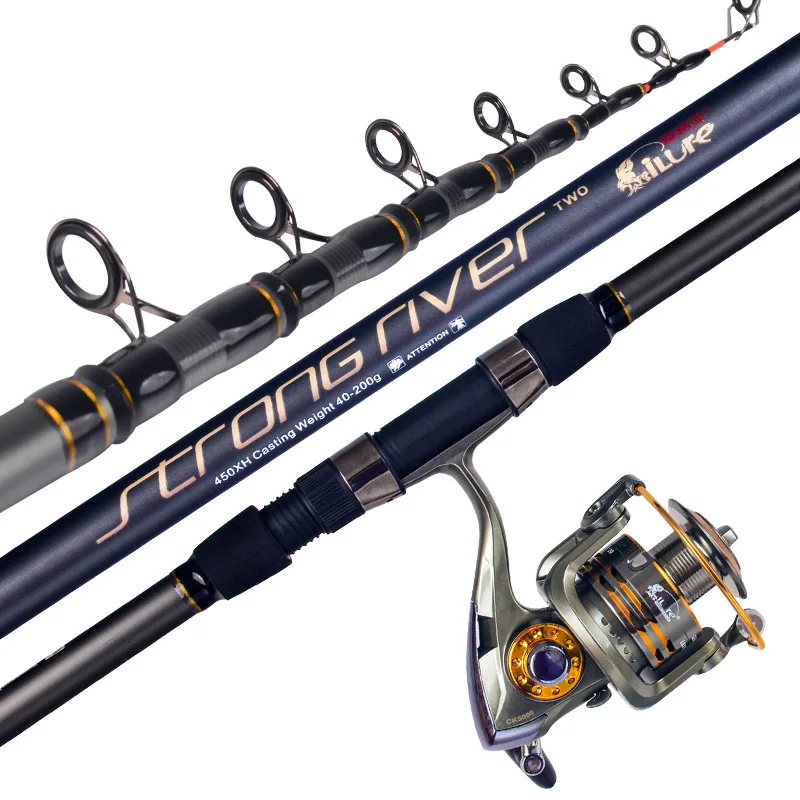 Jetshark 2.4m 2.7m 3.0m 3.3m 3.6m 3.9m 4.2m 4.5m 5.4m Casting Spinning rods Solid Hollow Lure Fishing Rods