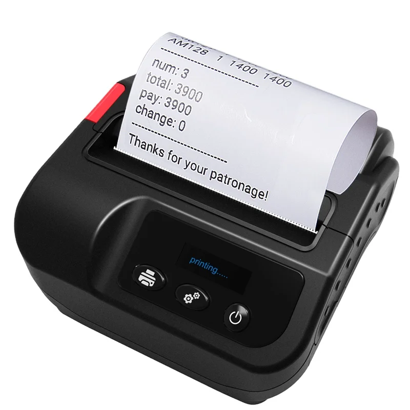 

80mm Portable Thermal Shipping Label Printer, Black color